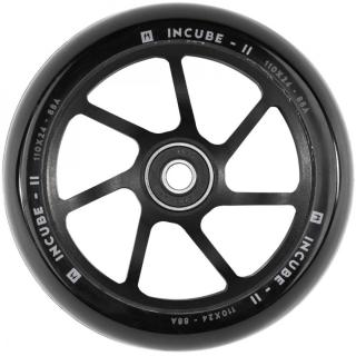 Ethic Incube V2 hjul til løbehjul i sort med 100/110 mm diameter og 24 mm bredde.