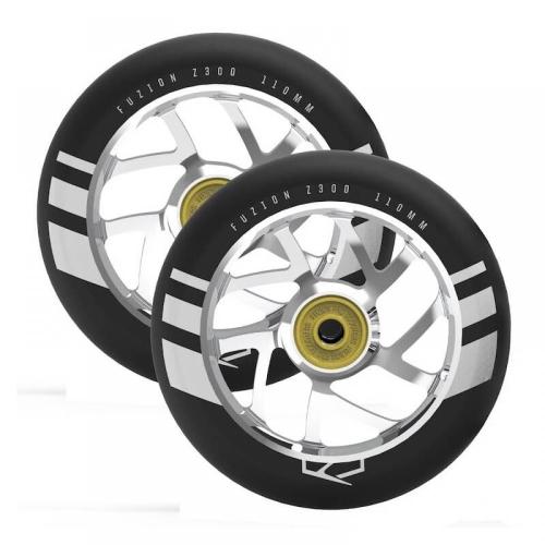 Fuzion hjul til løbehjul - sølv/sort