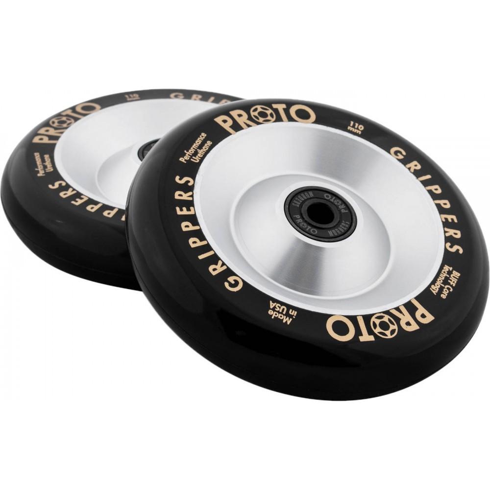 Proto full core gripper hjul til løbehjul - sølv