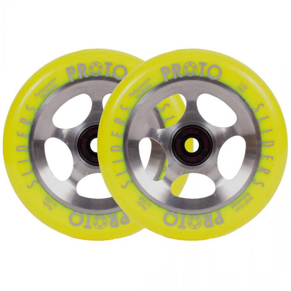 Proto Sliders Starbright hjul til løbehjul - gul