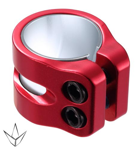 Blunt twin slit clamp til løbehjul - rød