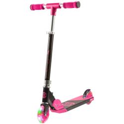 Core foldbar løbehjul til børn i pink med LED-lys i hjul og justerbar højde
