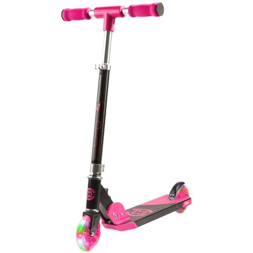 Core foldbar løbehjul til børn i pink med LED-lys i hjul og justerbar højde