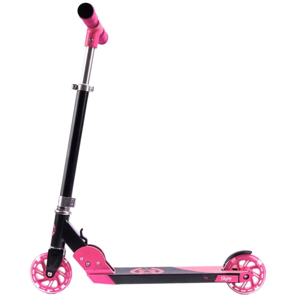 Core foldbar løbehjul til børn i pink med LED-lys i hjul og justerbar højde