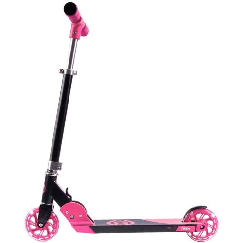 Core foldbar løbehjul til børn i pink med LED-lys i hjul og justerbar højde