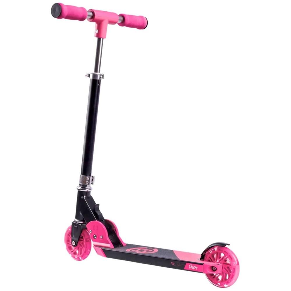 Core foldbar løbehjul til børn i pink med LED-lys i hjul og justerbar højde