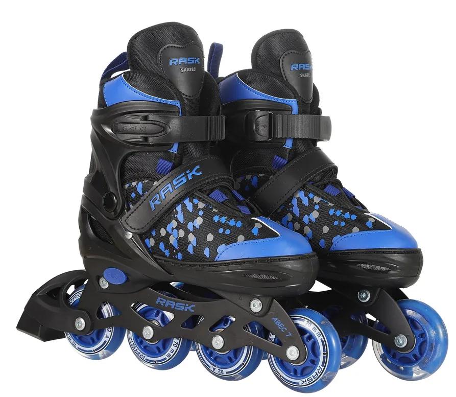 Blå RASK Splash rulleskøjter med LED lys til børn, justerbar størrelse, komfortable.