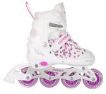 RASK Splash 3i1 justerbare børnerulleskøjter med LED lys – hvid tri-skate og inliners