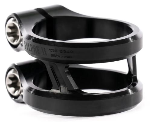 Ethic Sylphe V2 oversized clamp i sort – let double clamp med titanium bolts til trick løbehjul