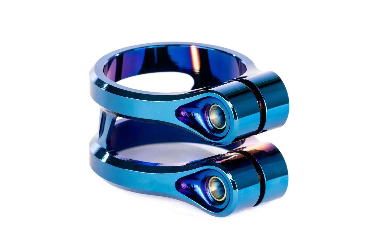 Ethic Sylphe V2 clamp i blå krom – let double clamp til trick løbehjul
