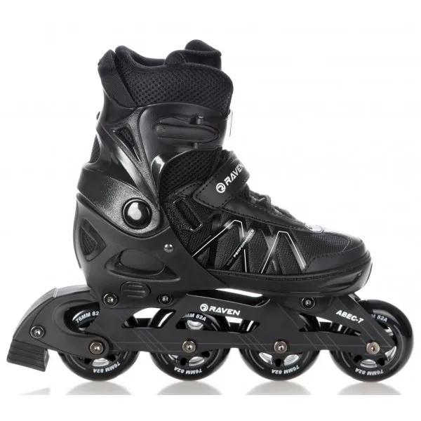 Raven Expert rulleskøjte – justerbar inliners med ABEC-7 kuglelejer, 82A PU hjul og bremse.