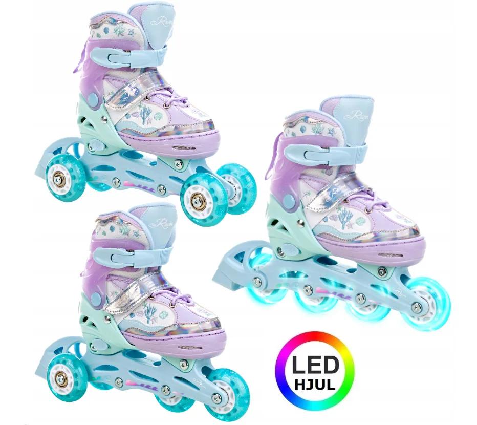 Raven ISLA 3i1 rulleskøjte med lys i hjulene