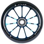 Ethic Atlas hjul til løbehjul i krom blå med 110 mm diameter, 24 mm bredde og 88A PU.