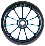 Ethic Atlas hjul til løbehjul i krom blå med 110 mm diameter, 24 mm bredde og 88A PU.