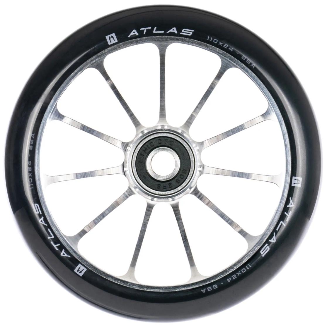 Ethic Atlas hjul til løbehjul i raw med 110 mm diameter, 24 mm bredde og 88A PU.