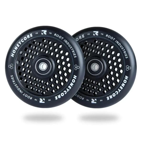 Root Honeycore 110 mm hjul – sort, letvægts og designet til maksimal ydeevne i skateparken.