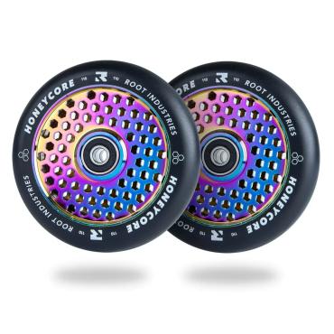 Root Honeycore 110 mm hjul – neochrome letvægts og designet til maksimal ydeevne i skateparken.
