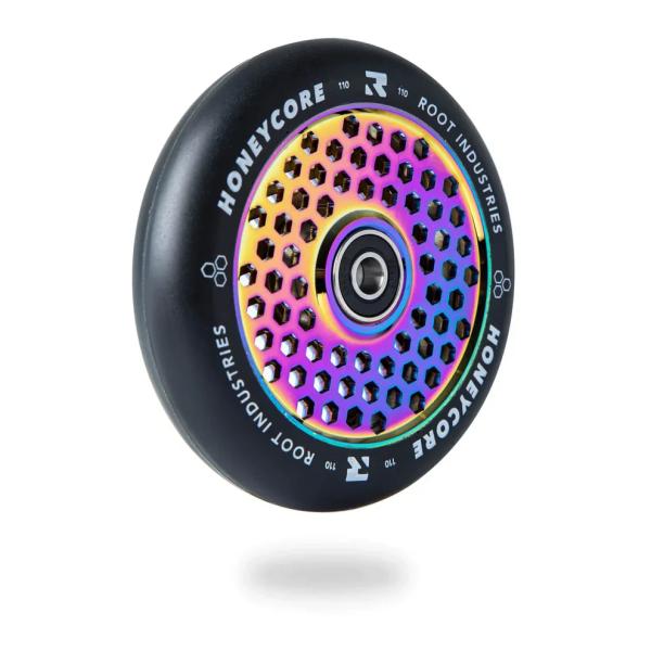 Root Honeycore 110 mm hjul – neochrome letvægts og designet til maksimal ydeevne i skateparken.
