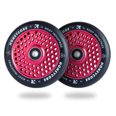 Root Honeycore 110 mm hjul – rød, letvægts og designet til maksimal ydeevne i skateparken.