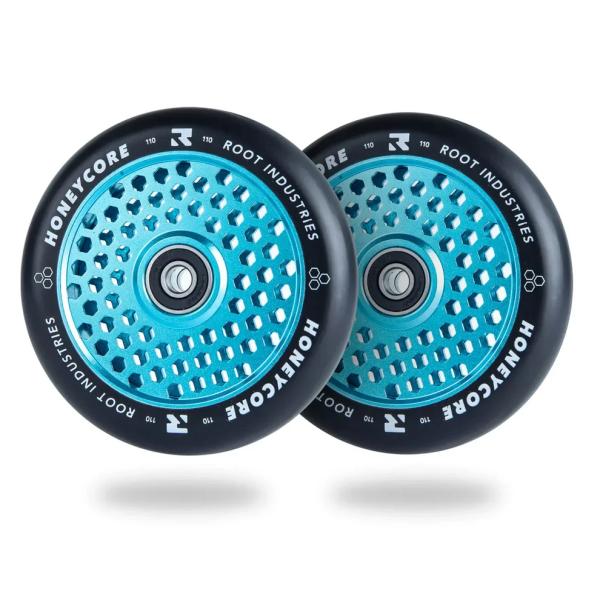Root Honeycore 110 mm hjul – blå, letvægts og designet til maksimal ydeevne i skateparken.