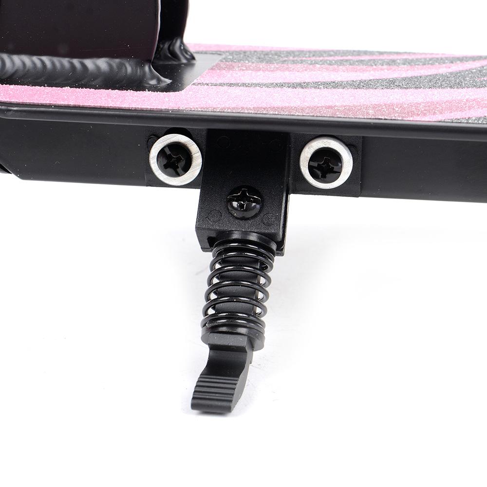 Tempish Nixin 125 AL II pink – let, foldbart børneløbehjul med 125 mm hjul, sænket deck og fodbremse. Justerbart styr: 77,5/82,5/87,5 cm.