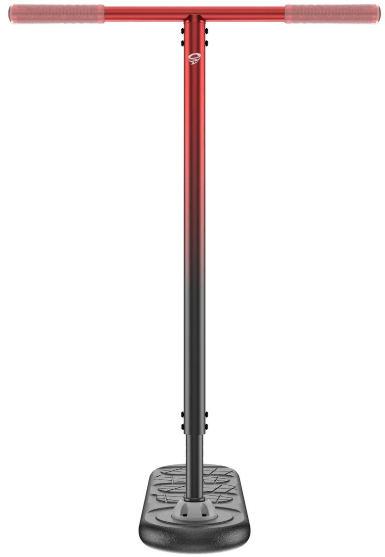 INDO Fusion Tornado trampolin-scooter – blødt, bredt deck og justerbar bar til sikre barspins, tailwhips og flips på trampolin/foam pit.