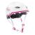 Raven F511 børnehjelm i hvid/pink med dial-fit, ABS/EPS og 11 ventilationshuller – størrelser XS–M.