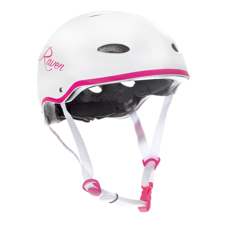 Raven F511 skaterhjelm - hvid/pink