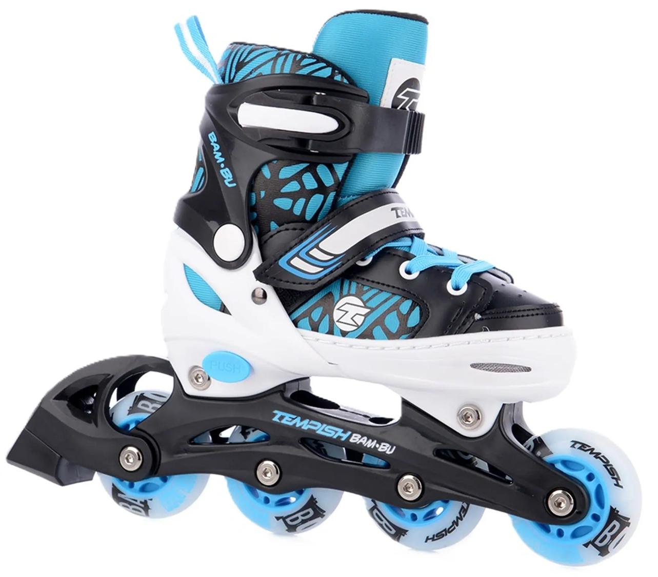 Tempish Bam-Bu Flash inliners til børn med justerbar pasform og LED-hjul.