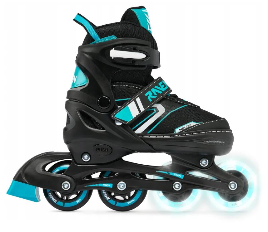 Raven Helix justerbar inliners med PU-82A hjul og ABEC-7 Carbon kuglelejer.