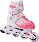 Roces Jokey X inliners hvid/pink – justerbar pasform og bremse til tryg start.