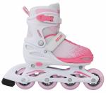 Roces Jokey X inliners hvid/pink – justerbar pasform og bremse til tryg start.