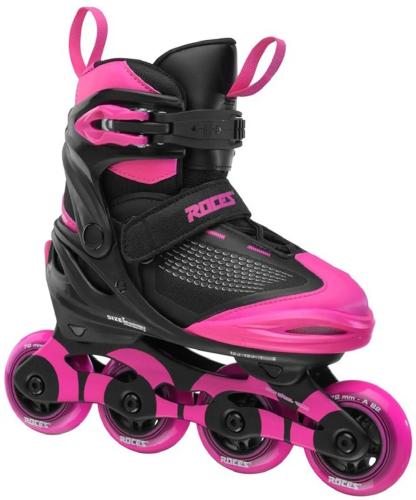 Roces Moody X inliners i sort/pink til børn – justerbar pasform og bremse.