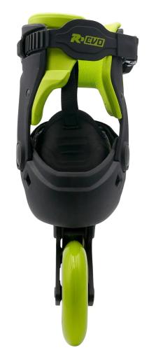 Roces R-EVO 100 inliners med 100 mm hjul, aluminiumschassis og stabil fitness-pasform til motion og fritid.