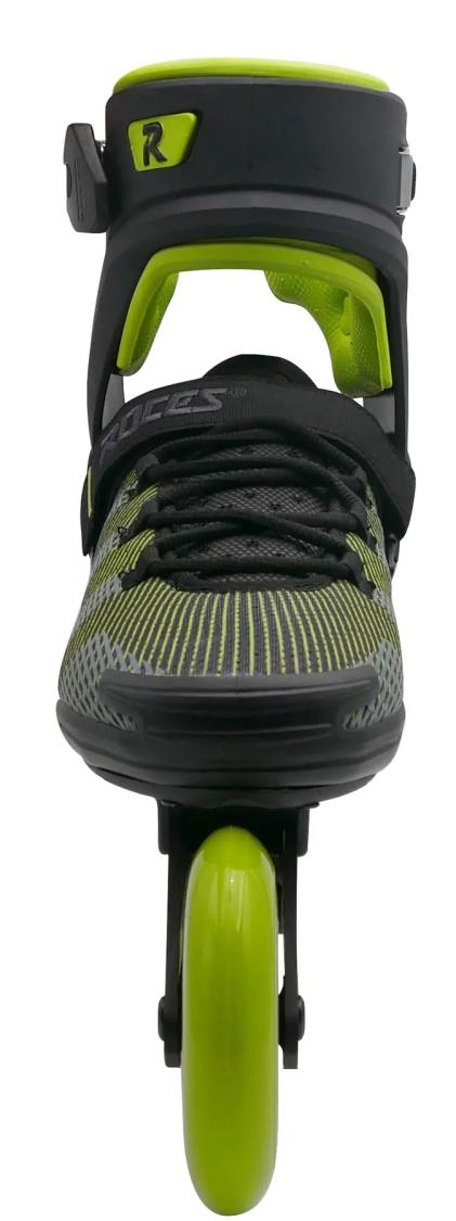 Roces R-EVO 100 inliners med 100 mm hjul, aluminiumschassis og stabil fitness-pasform til motion og fritid.