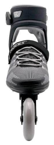 Roces R-EVO 90 inliners i sort med 90 mm hjul, aluminiumschassis og stabil fitness-pasform til motion og ture på asfalt.