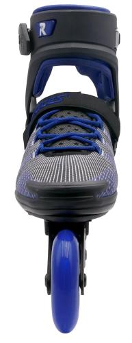 Roces R-EVO 90 inliners i blå med 90 mm hjul, aluminiumschassis og stabil fitness-pasform til motion og ture på asfalt.
