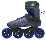 Roces R-EVO 90 inliners i blå med 90 mm hjul, aluminiumschassis og stabil fitness-pasform til motion og ture på asfalt.