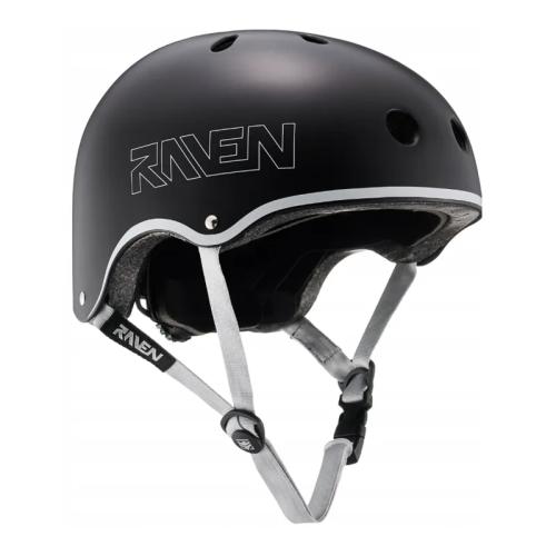 Raven Essto skaterhjelm sort med justeringssystem i nakken og ventilationshuller