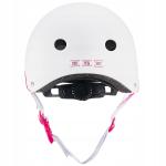 Raven Essto skaterhjelm i hvid/pink med justerbar pasform og ventilationshuller