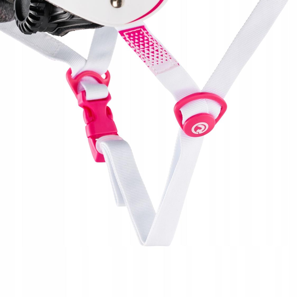 Raven Essto skaterhjelm i hvid/pink med justerbar pasform og ventilationshuller