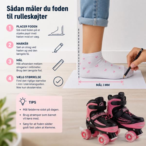 Justerbare rulleskøjter: sådan vælger du korrekt i millimeter
