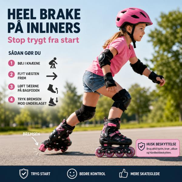 Heel brake på inliners: sådan stopper du trygt fra start