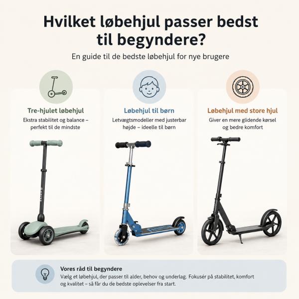 Sådan kommer børn godt i gang på løbehjul