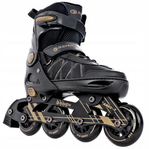 Raven Expert rulleskøjte med justerbar pasform, ABEC-7 kuglelejer og aluminium chassis.