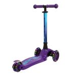 i-Glide 3-hjulet børneløbehjul – lean-to-steer, LED-hjul, justerbart styr og skridsikkert deck med bagskærmsbremse.