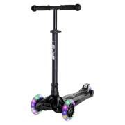 i-Glide 3-hjulet børneløbehjul – lean-to-steer, LED-hjul, justerbart styr og skridsikkert deck med bagskærmsbremse.